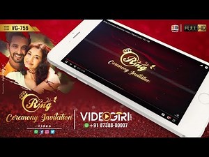 ENGAGEMENT INVITATION VIDEO | RING CEREMONY INVITATION VIDEO | ROYAL LOOK | VG-756