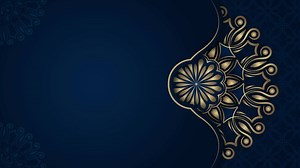 Download motion background, with golden mandala ornament for free