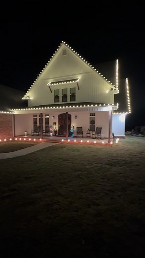 Look at this beautiful install we got the pleasure of doing this weekend. We lit this home with warm, commercial grade c9 lights. If you’re wanting your home to look this magical, send me a picture of your house and I can give you a quick estimate! Full service- install, maintenance, and takedown! Message us today to get on the schedule! | Semper Fi Illuminations