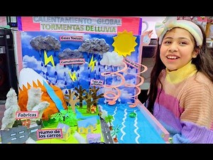 😁El calentamiento global y Tormentas de lluvia ☔ (exposición en maqueta)