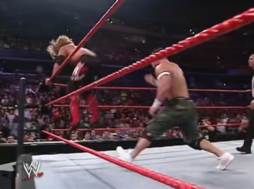 December 18th 2006 Raw: DX assist John Cena in retaining the WWE Championship against Edge.
