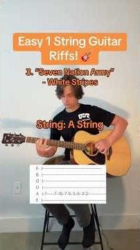 Easy 1 String Guitar Riffs! 🎸 #guitartok #guitar #musiciansoftiktok #fyp #foryou