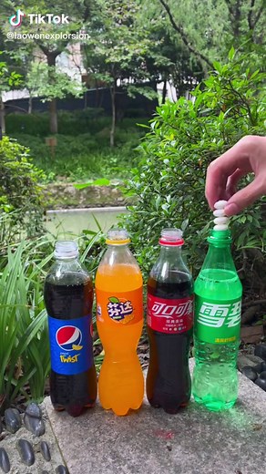 Coca cola vs Mentos experiment #cocacola #explore #experiment