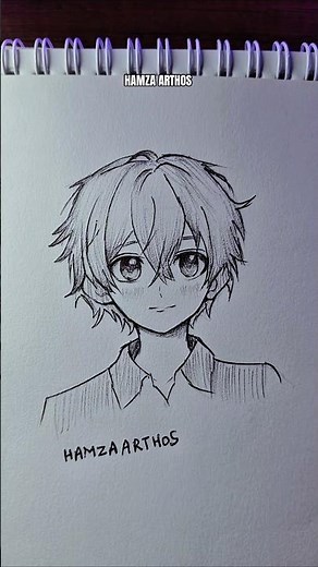 رسم ولد انمي سهل للمبتدئين خطوة بخطوة 🤯how to draw anime boy #drawing #art #tutorial #shorts #sketch