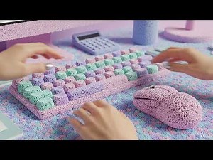 샤워볼 키보드 ASMR 🧼✨ | Ultimate Fluffy Shower Ball Keyboard ASMR