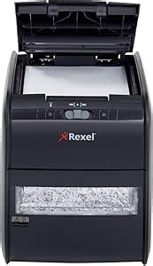 Rexel Auto+ 60X Cross Cut Paper/Credit Card Shredder With 60 Sheet Capacity - Black