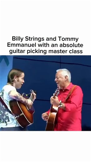 Most Iconic Live Music Moments on Instagram: "Follow (me) @epicliveperformances to tune into the most iconic moments in live music history …. When Tommy Emmanuel and Billy Strings jammed together on “Guitar Boogie,” it was pure lightning — two generations of acoustic wizards pushing each other to the limit. The chemistry was instant: Tommy with his flawless fingerstyle groove and Billy firing off bluegrass runs at warp speed. Every lick, every grin between them felt like a friendly duel — playfu