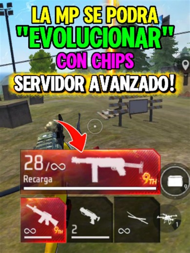 La mp se podra evolucionar con chips segun el Servidor Avanzado #freefire #freefirenoticias #freefireparati