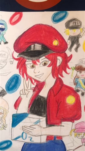 Gylda Green on Instagram: "Remake of Drawing, Cells at Work! #remake #drawing #cellsatwork #anime #fanart"