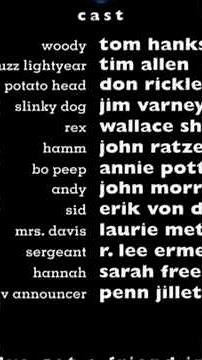 Toy Story 1 (1995) End Credits 1 Секунд