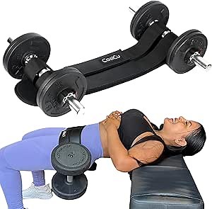 Hip Thrust Belt for Dumbbells Heavy – 13mm Neoprene Padding, Double Strap Booty Builder Belt for Glute Workouts – Kettlebells & Plates up to 400 LBS – Gym & Home – Designed for Women