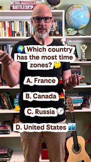 Which country has the most time zones? #trivia #geography