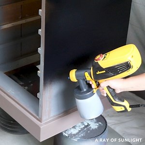 Repainting furniture from the thrift store that is already painted doesn't have to be hard. Check out this before and after furniture makeover with a flat file cabinet. Can you believe that it’s the same piece?? Step by step process and supplies used here: https://arayofsunlight.com/repainting-furniture-flat-file-cabinet/ | A Ray of Sunlight - Painted Furniture & DIY