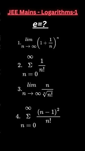 The hidden forms of e that solve JEE 2026 Qs! ✅ in 20 seconds