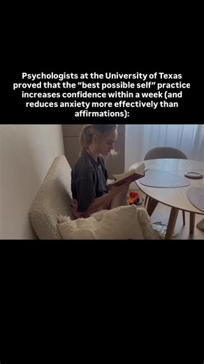 Mary on Instagram: "1. In a classic study by Laura King from the University of Texas, participants spent 20 minutes a day for four days writing about how they see themselves in the future if everything goes as well as possible. After one month, they showed a 24 percent increase in self-confidence and life optimism, while anxiety levels dropped by 19 percent. King explained that the brain interprets these descriptions as a scenario, not a fantasy, activating regions responsible for planning and c