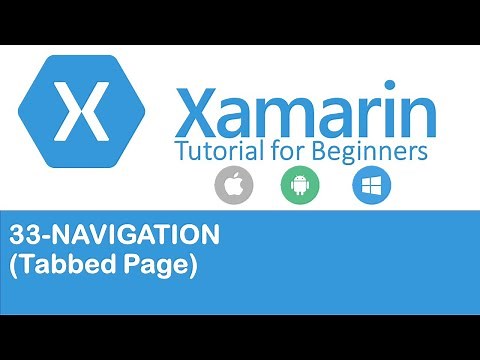 Xamarin Forms #33 Navigation: Tabbed Page