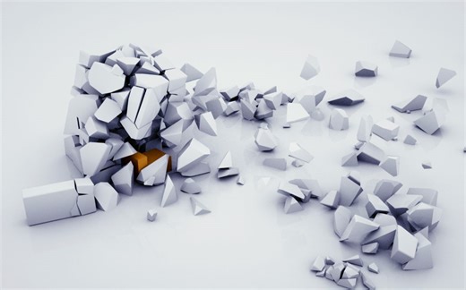 【c4d教程】碎了一地！破碎动画效果简单操作