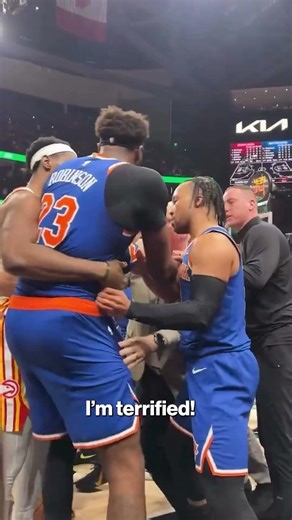NEW ANGLE OF KNICKS-HAWKS FIGHT! ⚠️ #shorts