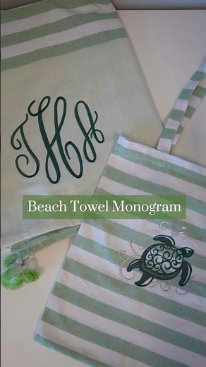 How to Monogram Embroider on a Beach Towel with Mighty Hoops