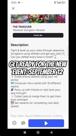 NEW EVENT! THIS FRIDAY SEP 12 | Dungeon Heroes Roblox Guide #dungeonheroes #mmorpg #rpg