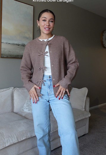 Cute Knitted Bow Cardigan for Stylish Outfits