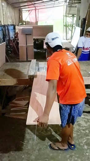 cutting thick plywood for making kitchen cupboard doors #woodworking #wood #diy