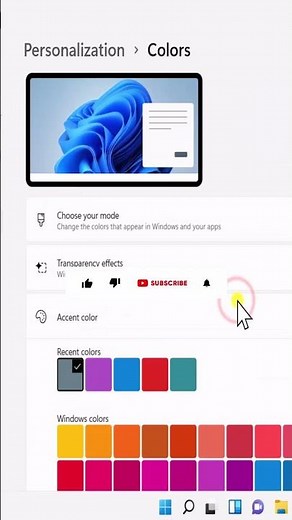Change color on windows 11