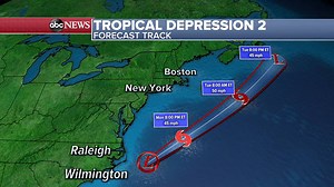 Tropical Storm Bill forms in the Atlantic; Expected to be short-lived