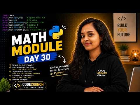 Confused About Python Math Module? 🤔| Day 30 | 100 Days of Python | Interview Question