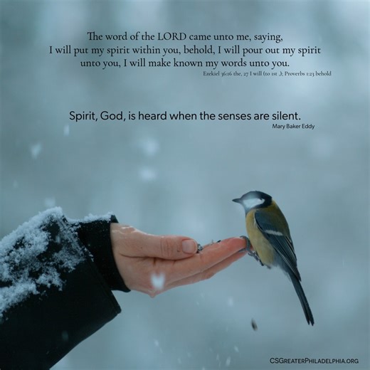 From this week's Christian Science Bible Lesson on the subject: Spirit. People all around the world are studying this same Bible Lesson this week and will gather Sunday morning to listen to it in Church. Join us! Until then, contact us or pop into our Reading Room to read the full Bible Lesson for this week, or find the Digital Edition of the Bible Lesson online here: https://quarterly.christianscience.com/. Our services and Reading Rooms are places for you to use. Christian Scientists around th