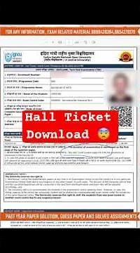 How to download IGNOU Admit Card June 2025 – Step-by-Step Guide | IGNOU Hall ticket Download