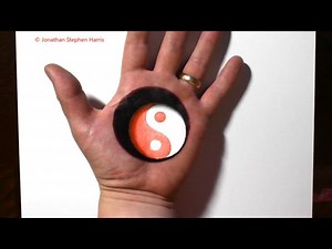 Trick Art on Hand | Cool 3D Yin Yang Hole Optical Illusion - Videos For Kids