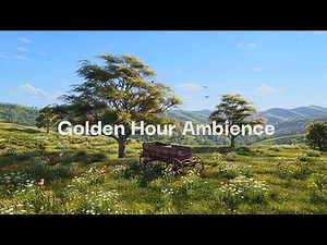 Golden Hour Summer Ambience | Soft Wind, Cicadas & Sunlight