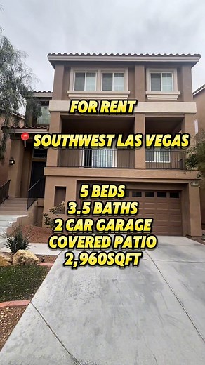 Southwest Las Vegas home for rent! You can find this home in Southwest Las Vegas off Rainbow & Wigwam. You’re getting a gorgeous three story home with 5 bedroom, 3.5 bathrooms, and a 2 car garage. Home comes with an open floor plan, stainless steel appliances, huge granite countertop island, carpet flooring across the entire home with tile and a balcony. You’re so lucky to call this place home! Contact me for more information/schedule a showing. ☎️: 702 527 3306 📧: Brandon@SniderHomeFinder.com 