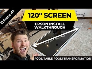 Epson Silverflex Ultra 120" UST/ALR Projector Screen FULL INSTALLATION