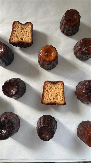 anna on Instagram: "Vanilla (no rum) canelés 🧜🏼‍♀️ Recipe by @nancysilverton I had to show that amazing center. These are my all time favorite. I can’t believe I can make them at home now for me to eat whenever I want! #canele"