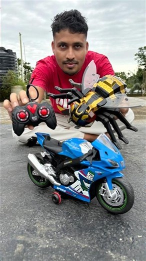Electric Rc Walking Bee Vs Remote Control Motorcycle Unboxing & Testing 😍