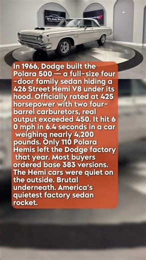 Dodge Hid a 426 Hemi in This Quiet Polara Sedan #shorts #automobile #cars