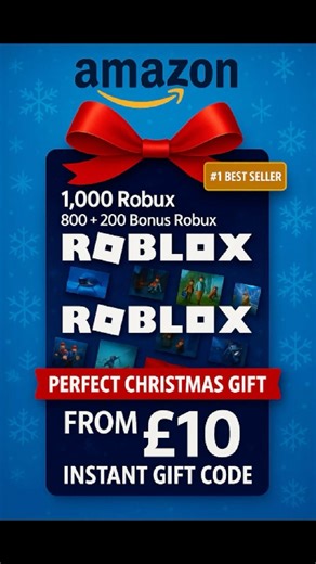 UK Robux Christmas Gift Card!!🎁 From £10 Instant Code for Kids LINK IN BIO https://amzn.to/4q6ya4I