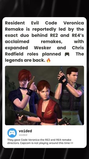 Resident Evil Code Veronica Remake Just Got The Dream Director Team Nobody Expected