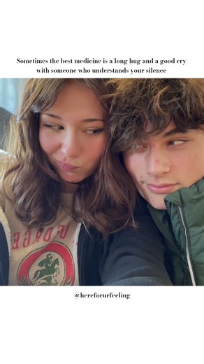 Sometimes the best medicine is a long hug and a good cry with someone who understands your silence