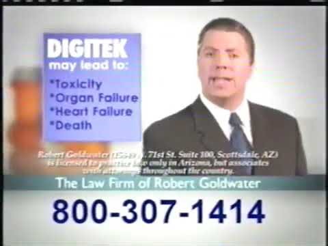 The Law Firm of Robert Goldwater - Digitek linked to Cardiac Toxicity! (2008, 30s, 307-1414 ver)
