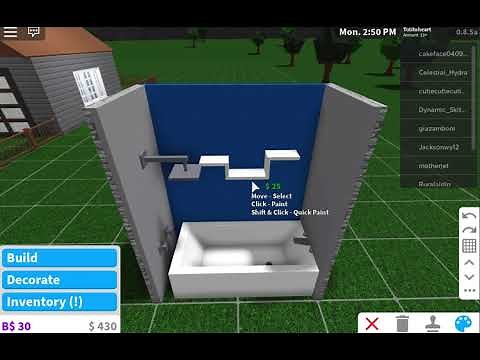 How to build a custom shower in Bloxburg