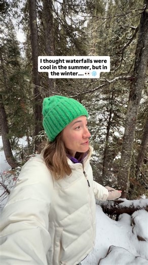 Alexandra Blodgett | Bucket List Travel 🌎 | A wintery wonderland waterfall ❄️ ❄️ The snow against the bright blue water made this place look SO vibrant and stunning. The snow was... | Instagram