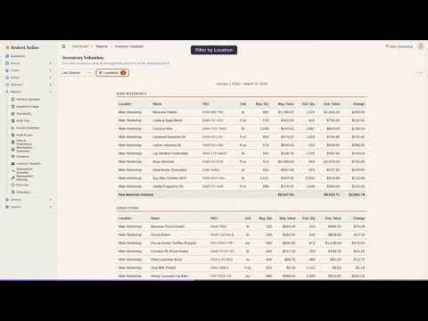 How to Run an Inventory Valuation Report in Ardent Seller