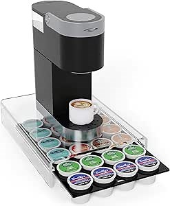 K Cup Holder，Coffee Pod Holder Drawer Capsule Display Storage for K-cup 24pods