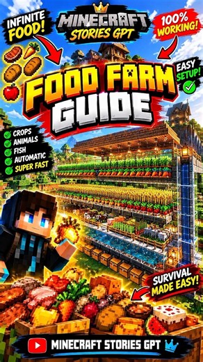 Minecraft Easy Automatic Wheat Farm (Beginner Guide)
