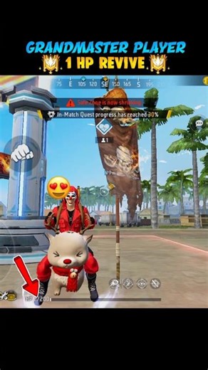 One Hp revive BR 🥺- Grandmaster player #freefire #shorts #viral