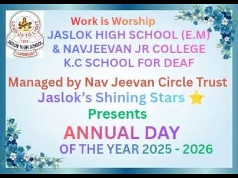 WELCOME TO JASLOK HIGH SCHOOL & JR COLLAGE..ANNUAL FUNCTION 2025-26...