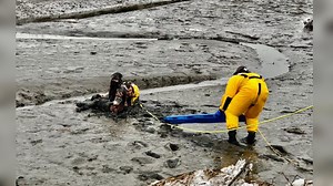 Firefighters pull woman out of mud after she gets stuck while hiking in Saugus